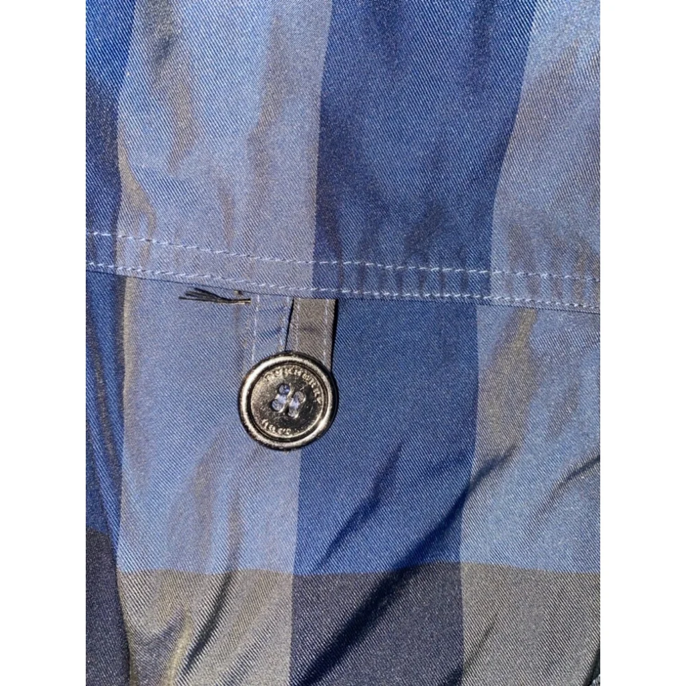 Women's Burberry Brit Plaid Jacket Size 10 Blue Gray - Picture 4 of 15